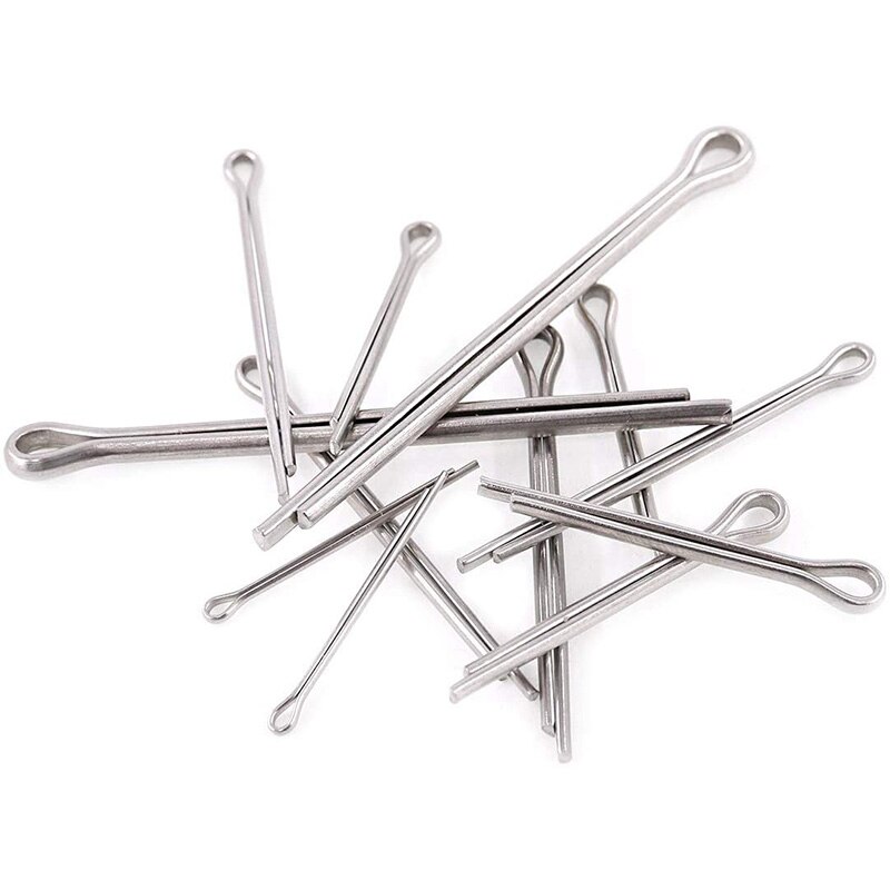 Cotter Fixings Set,6 Sizes 304 Stainless Steel Cotter Pin Clip Key Fastener Fitting Assortment Kit(340 Pcs)