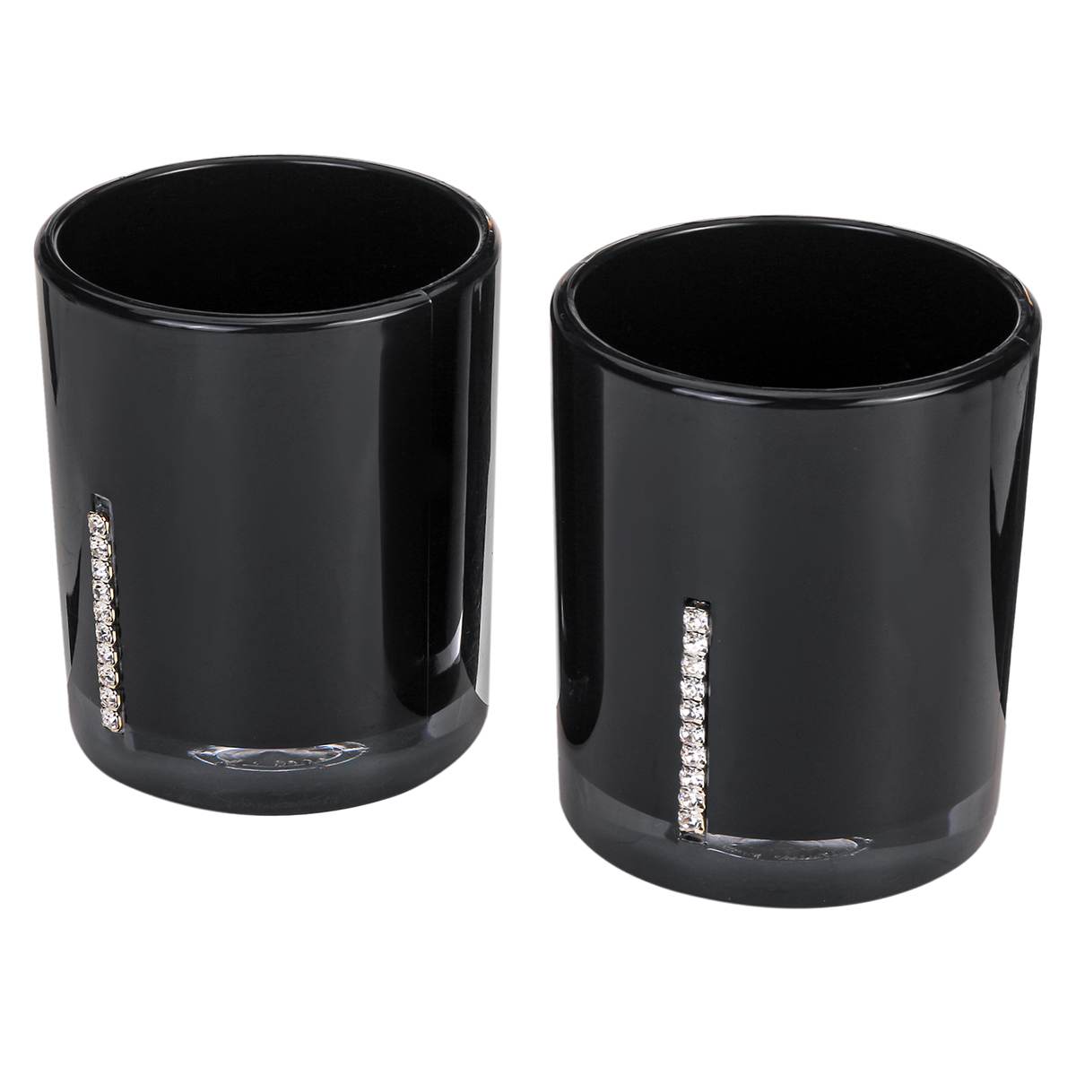 5PCS Acrylic Bathroom Accessories Set Soap Dispenser/Toothbrush Holder/Emulsion Bottle/2 Cups Purple Black Bathroom Shower Kit