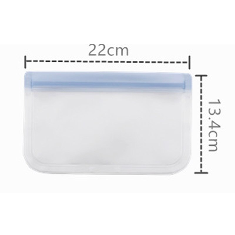 Bolsa de silicona para almacenamiento de alimentos, bolsa PEVA autosellable a prueba de fugas, reutilizable, para congelador, cocina, pan, Bacon, almuerzo para niños, 1 unidad: 2 gray