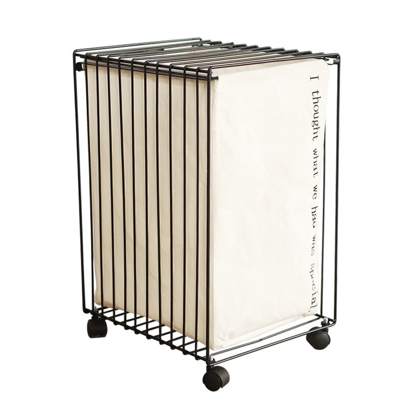 Cesta de almacenamiento de ropa sucia, cesto nórdico de hierro forjado con ruedas, cestas de almacenamiento de ropa sucia
