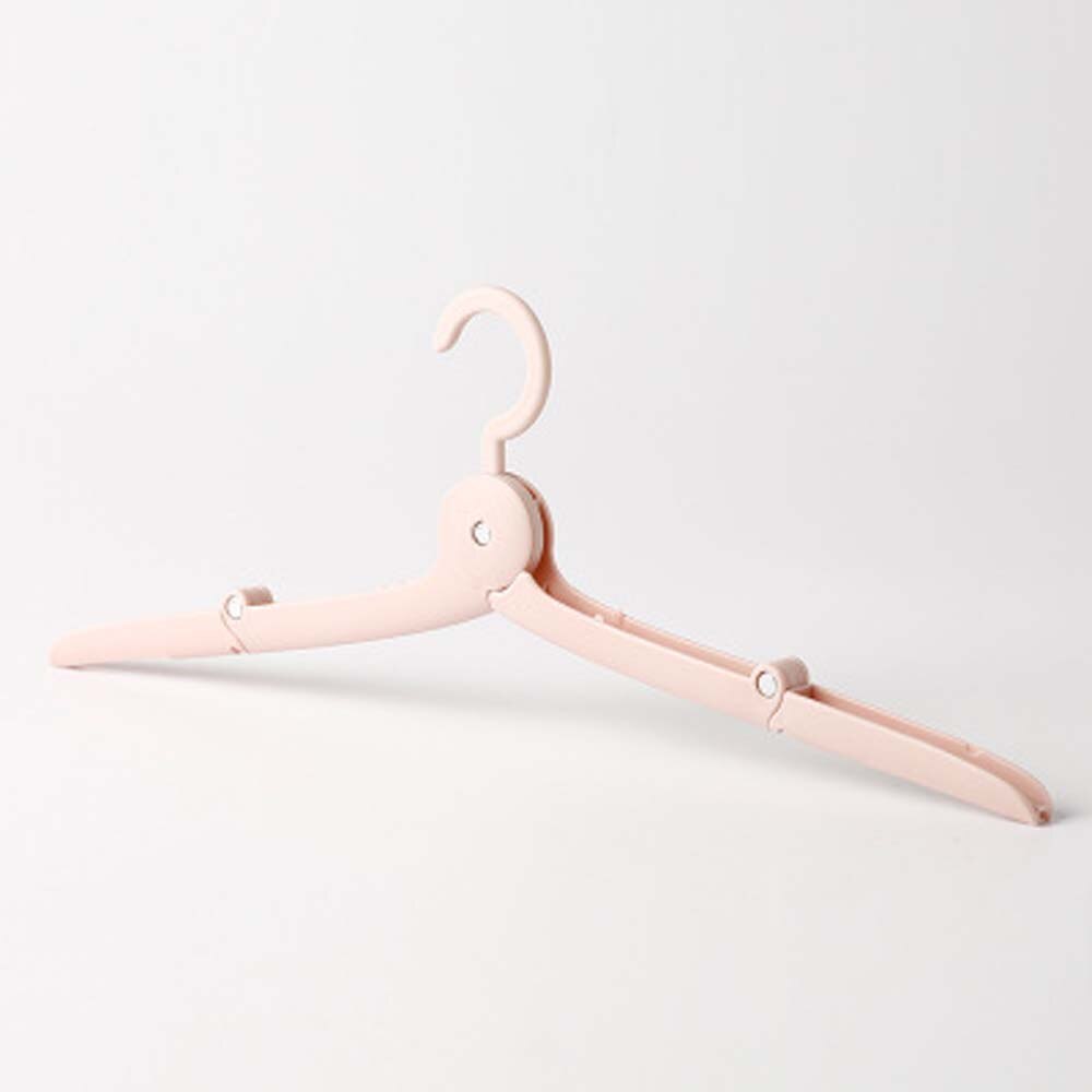 Multifunctional Mini Folding Clothes Hanger Portable Travel Drying Rack Non-slip: Pink