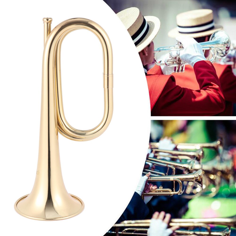1Pc Trumpet Student Trumpet Flat Trumpet Brass Instruments Bugle Trumpet for Outdoor