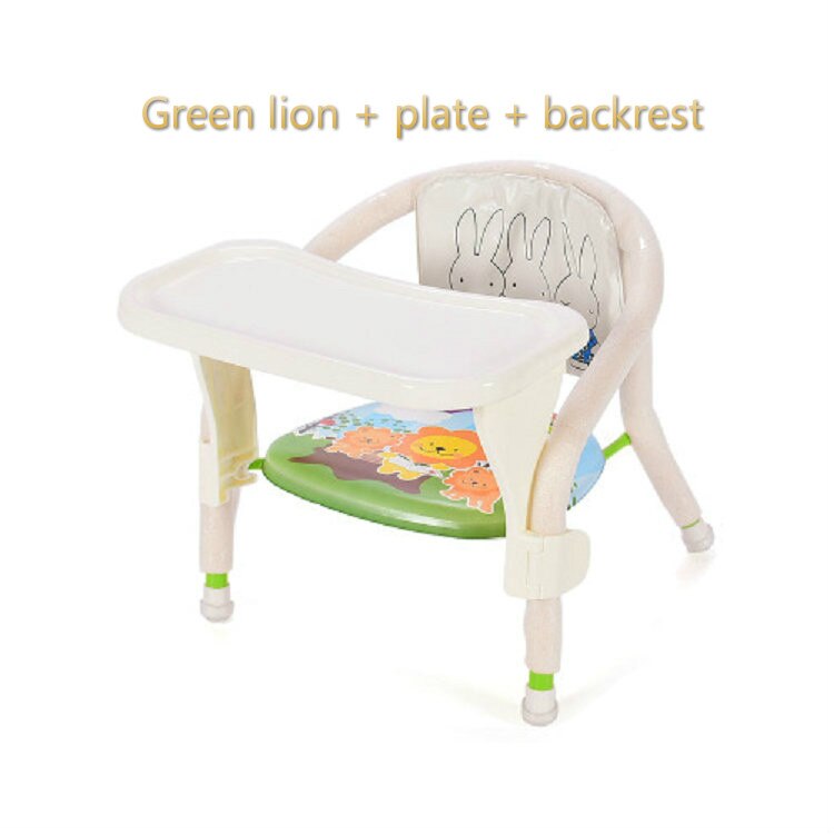 Kinderen stoel met plaat baby eten tafel Baby kruk kind eten stoel terug: Green luxury