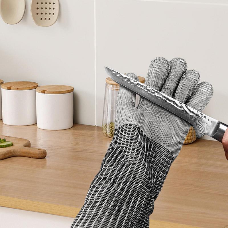Kettenhandschuhe zum Schneiden, geschnittene Handschuhe, Küche, Edelstahldraht, Sicherheits-Schneidezubehör, Sicherheits-Arbeitshandschuhe zum Schneiden von Fleisch