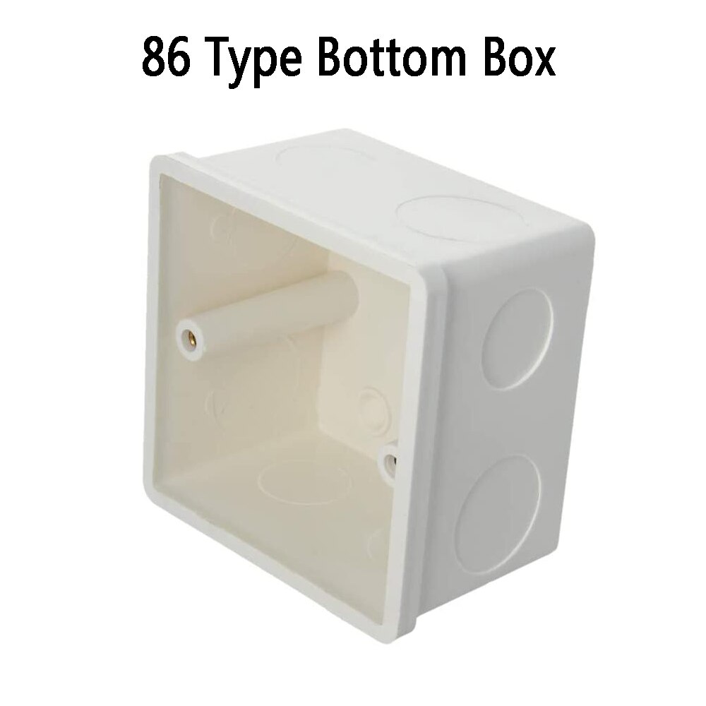 86Type White PVC Flush-Type Wall Mounted Junction Box Wall Switch Box Electrical Outlet Mounting Cassette