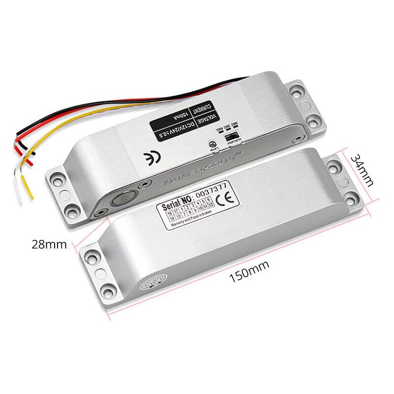 DC12V Electronic Door Lock Access Lock Safe Bolt Lock for Door Access Control Lock Door Exposed Installation Access Control