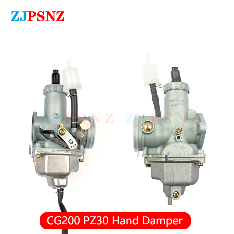 Motorcycle Carburetor PZ26 PZ27 PZ30 Hand Cable Chock Carb For CG 125cc 150cc 175cc 200cc 250cc Dirt Bike ATV Quad Go Kart: Ivory
