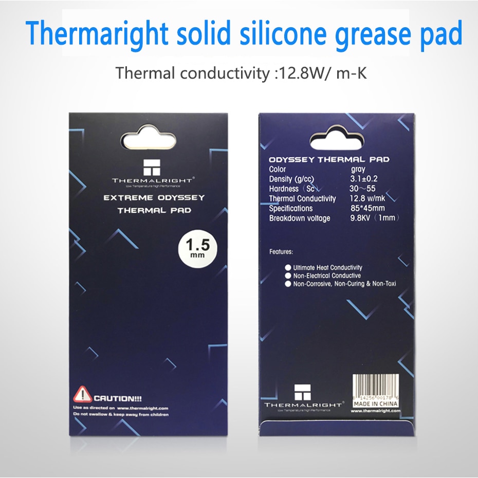 Almohadilla térmica Thermalright ODYSSEY 85x45mm 0,5mm/1,0mm/1,5mm/2,0mm, conducción de calor, no es una conducción eléctrica, tarjeta GPU, alfombrilla de refrigeración