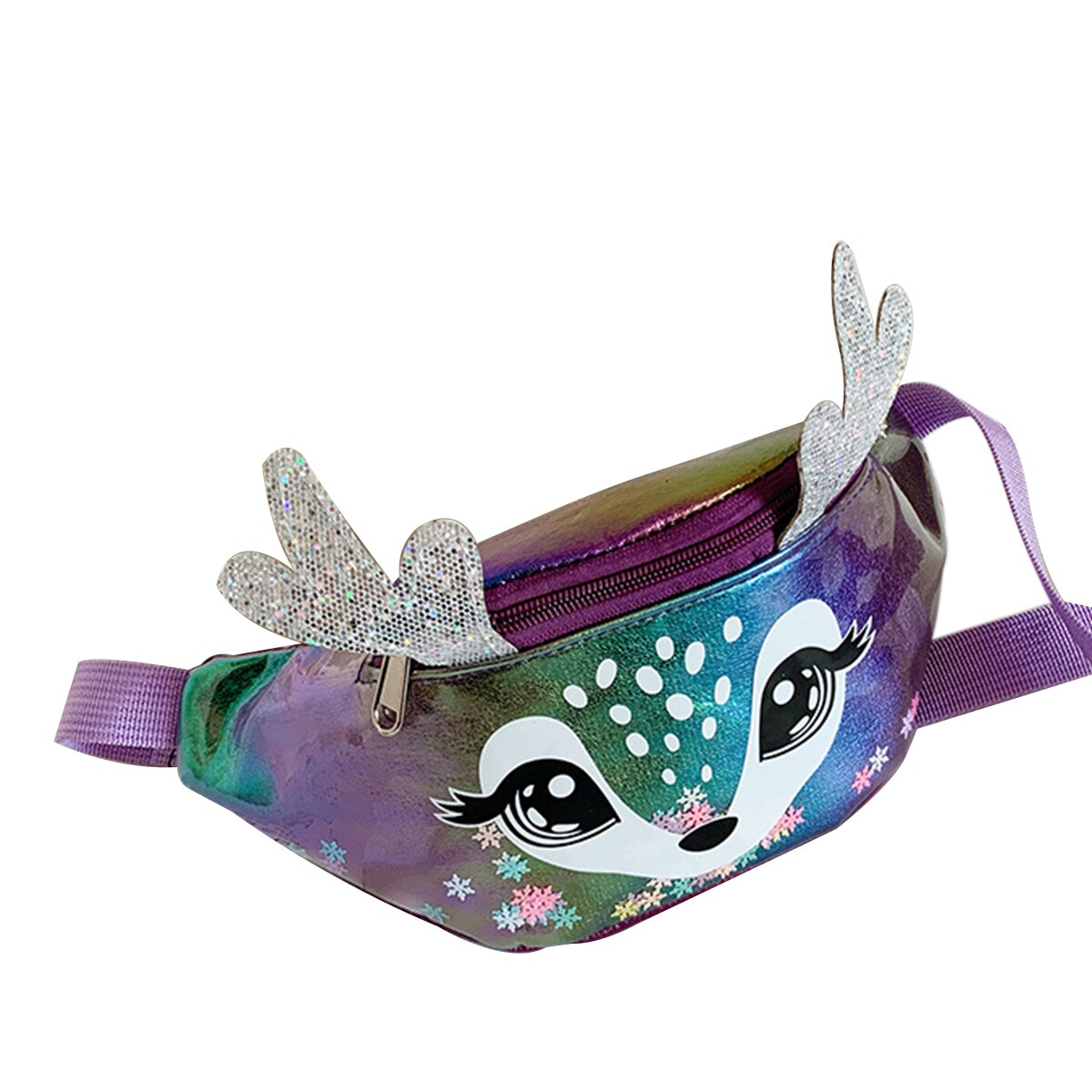 Pudcoco-riñonera pequeña con dibujos de animales para mujer y niña, bolso con cinturón para , multicolor