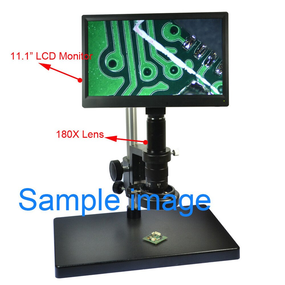 10X-120X 180X 300X Zoom C-mounting Lens 25mm Interface Diameter for CCD CMOS Industrial Video Microscope Cameras