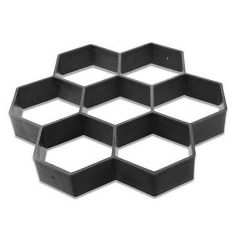 Zwart Plastic Maken Diy Bestrating Mal Huis Tuin Floor Road Beton Stepping Oprit Steen Path Mold Patio Maker Tuinieren