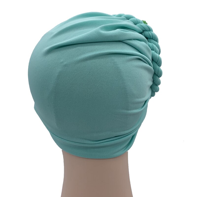Trendiga flätor turban huva arab wrap huvudduk klar att bära hijab hatt muslimsk huvudbonad kvinna inre hijab turbante mujer