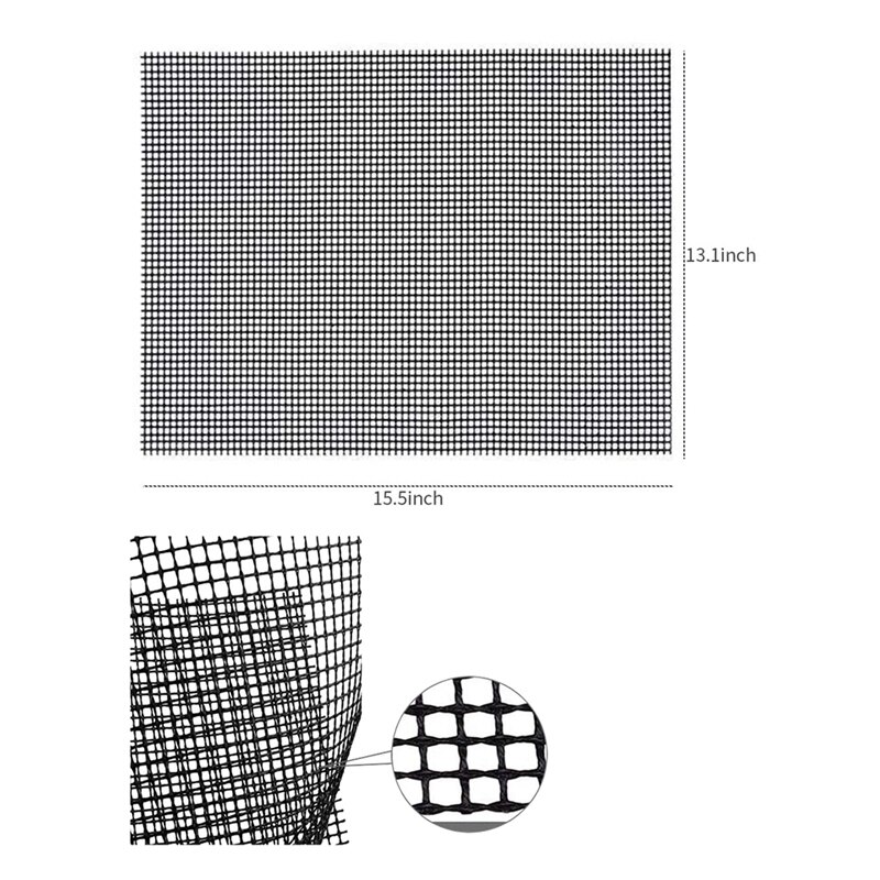 5 Pcs BBQ Grill Mesh Mats,Non-Stick Cooking Mats for Vegetables/Fish/Shrimp,Reusable Grilling Sheet Liner
