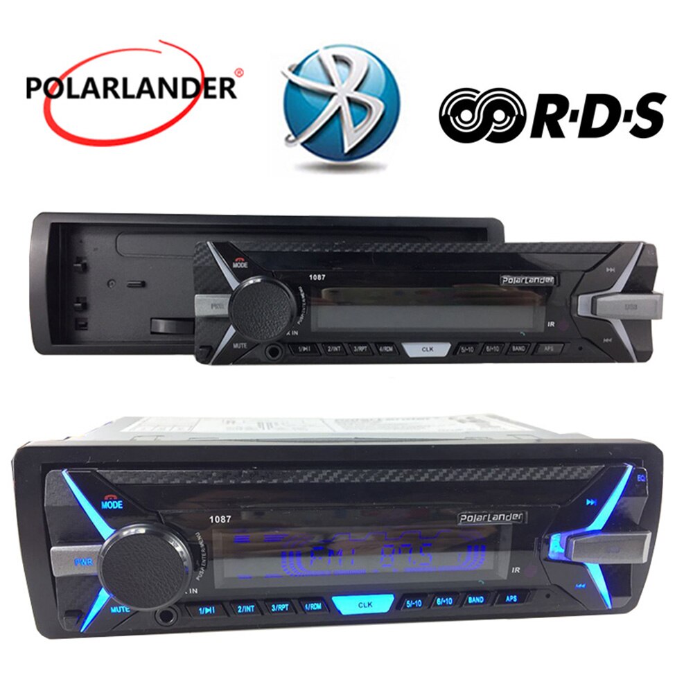 Newest 1087 RDS Autoradio 1 din Support Bluetooth SD Card Music mp3 player with Remote Control Auto radio Car Detachable Panel
