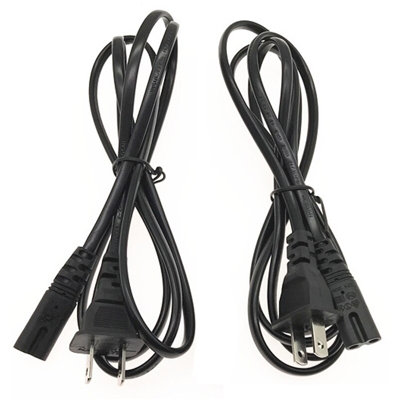 PHOMAX 2-Prong Pin AC Power Cord 1 M Cable EU/US/UK Plug Lead Wire Power Cord For Desktop Laptop TV Printer Camera