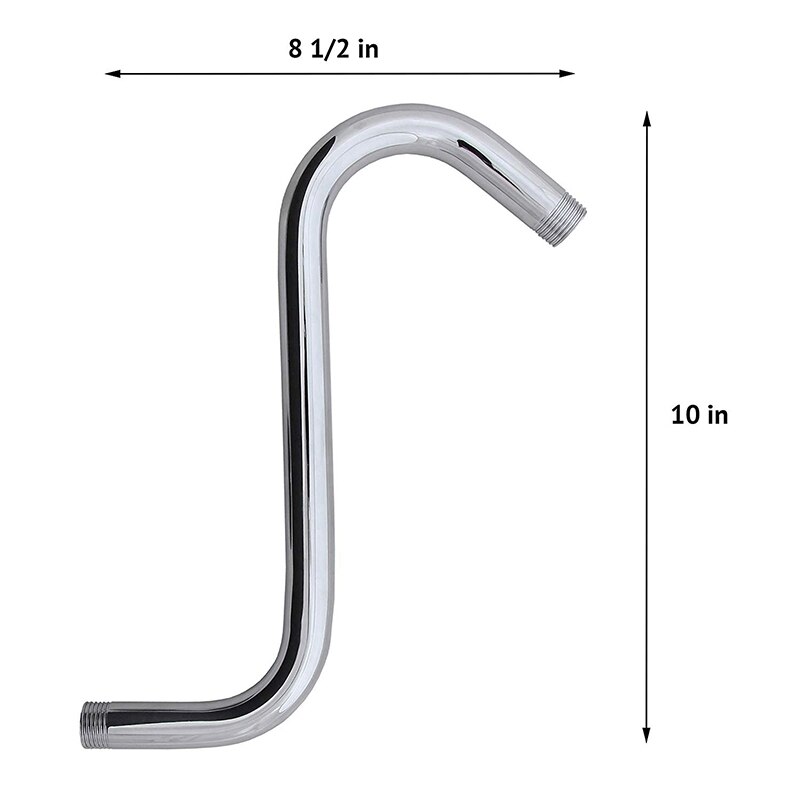 High Rise Shower Arm With Flange S Shaped Shower Head Extension Arm