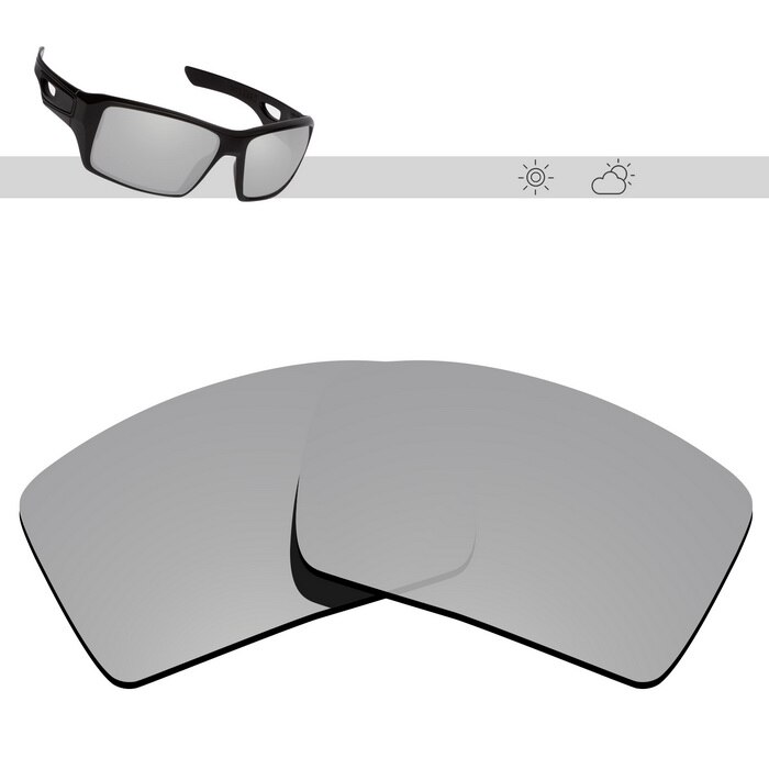 Glintbay Polarized Replacement Sunglasses Lenses for Oakley Eyepatch 2-Multiple Options: Silver Mirror