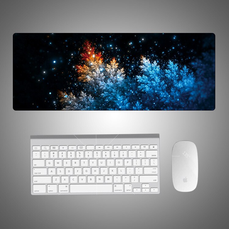 Starry Sky Large Writing Desk Mats Laptop Mouse Mat Mouse Pad Cute Mouse Pad Gaming Deskpad for Office Home Gamer 80x30: 2-800x300x2mm
