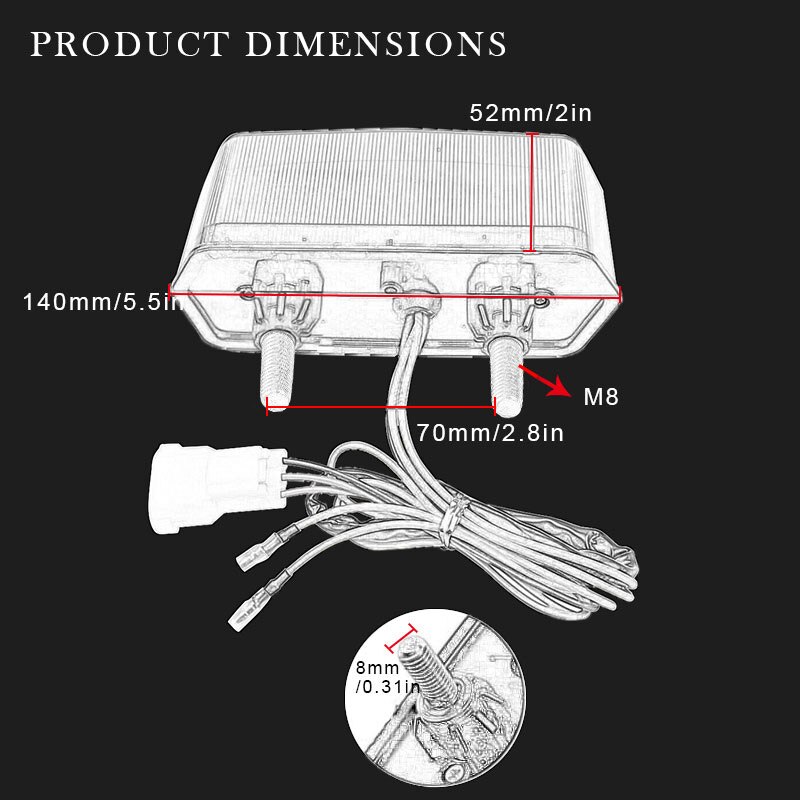 Led baglygte bag blinklys bremselygte lys stopsignaler motorcykel til cbr 650f ctx 700 ctx 700n msx 125 mxs 125