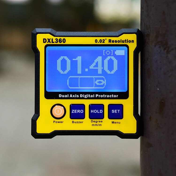DXL360 Dual Axis Digitale Hoekmeter Met 5 Side Magnetische Base Hoge Precisie Dual-Assige Digitale Display Niveau gauge