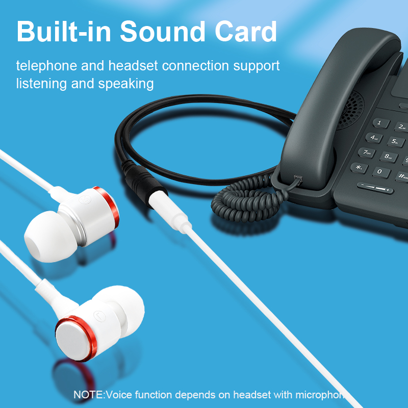 Adattatore telefonico Cuffie per smartphone femmina da 3,5 mm a convertitore RJ11 per PC computer Cuffie telefoniche Convertitore per cuffie Jack da 3,5