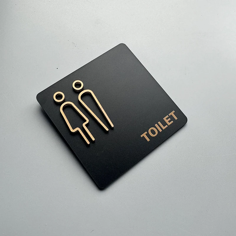 Men's and Women's Bathroom Signage Acrylic Public Toilet Door Signage Hotel Toilet Reminder Signs Washroom Signage: 40x30cm / WHITE