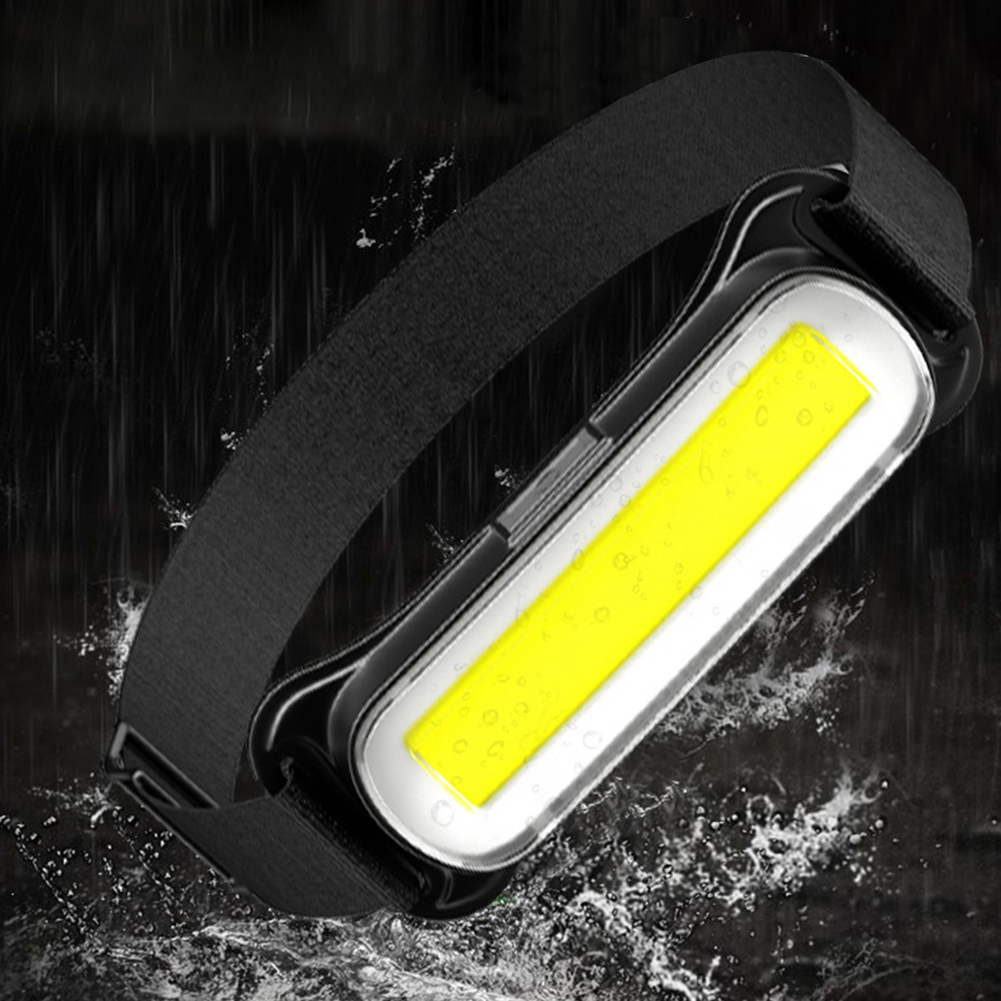 Genopladelig led-pandelampe med 3 tilstande, lommelygte, vandtæt hovedlampe, justerbar pandebånd til løb, camping, nødsituationer udendørs
