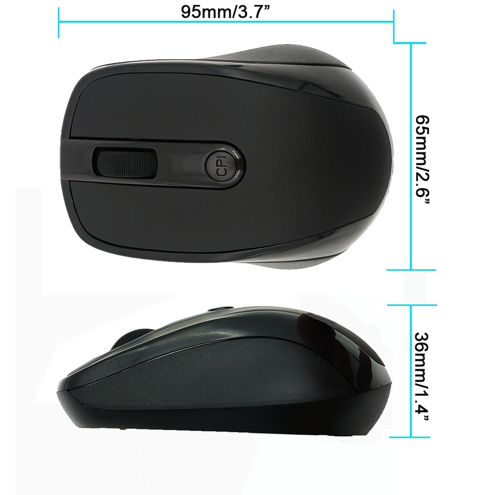 Ratón óptico inalámbrico de 2,4G, ergonómico, duradero para ordenador portátil, periféricos universales para ordenador