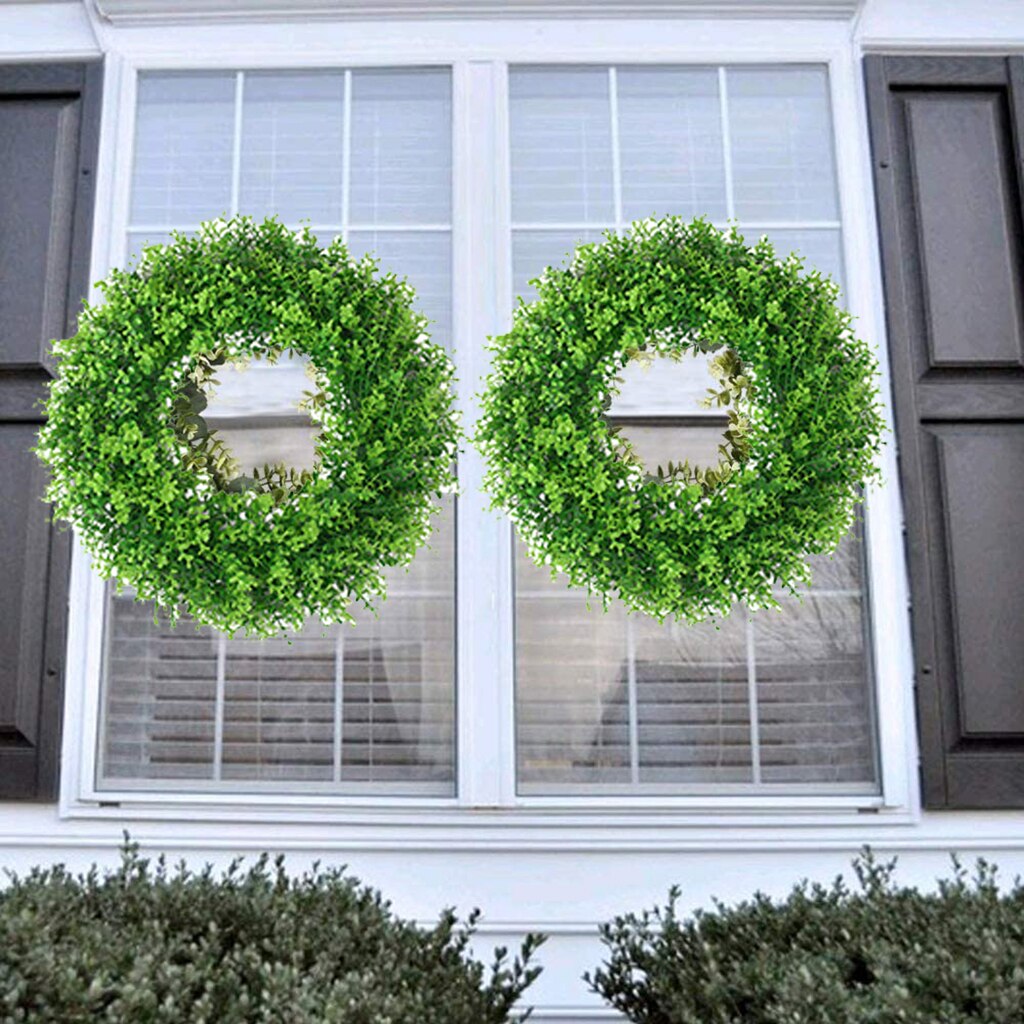 17' Green Leaf Wreath Summer Indoor Wreaths Front Door Party Celebration Decor