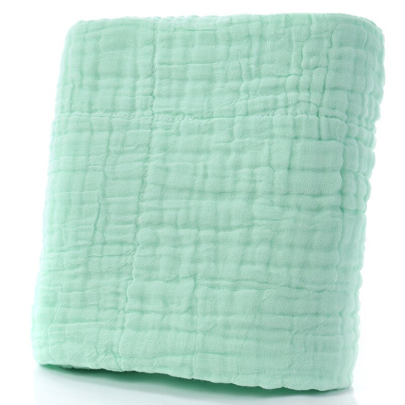 Dikke Baby Bad Handdoeken Kinderen Gaas Bubble Bad Handdoeken Pasgeboren Katoen Super Zachte Inbakeren Mousseline Wraps Luier Dekens 6 Layer: green