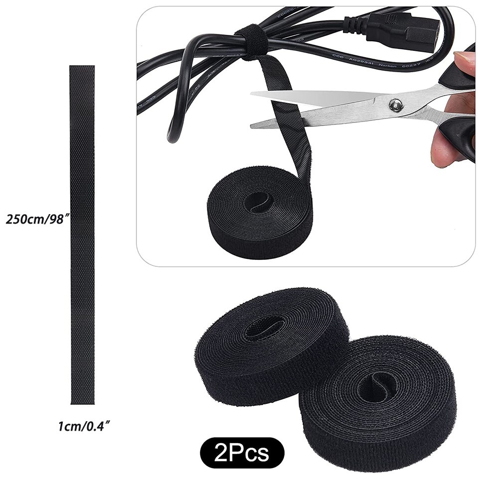 134Pcs Cable Management Kit Desktop Tidy Management Clip Mouse Charging Cable Headset Cable Clip for TV PC Computer Desk Office