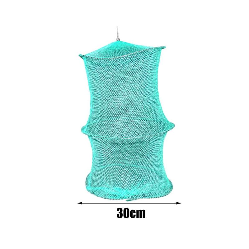 1Pc Portable Folding Fishing Net Trap Zipper Fish Shrimp Crab Dip Net Cage Fishing Trap Net Simple Fishing Gear