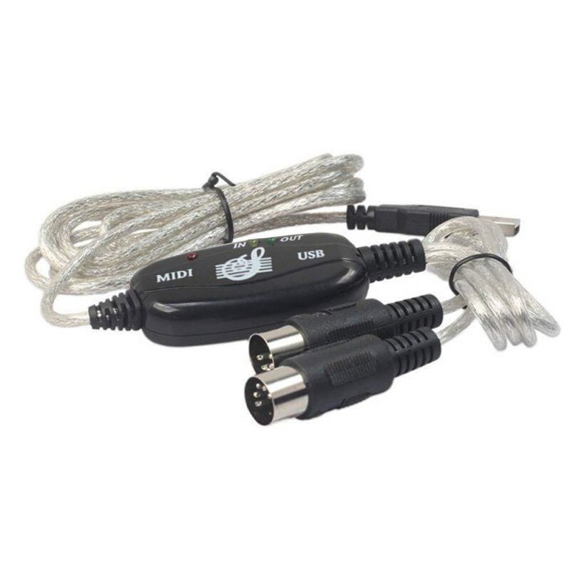 Midi Naar Usb Kabel Convert Adapter Usb In-Out Midi Interface Kabel Converter Naar Pc Music Keyboard Adapter koord 16 Kanalen