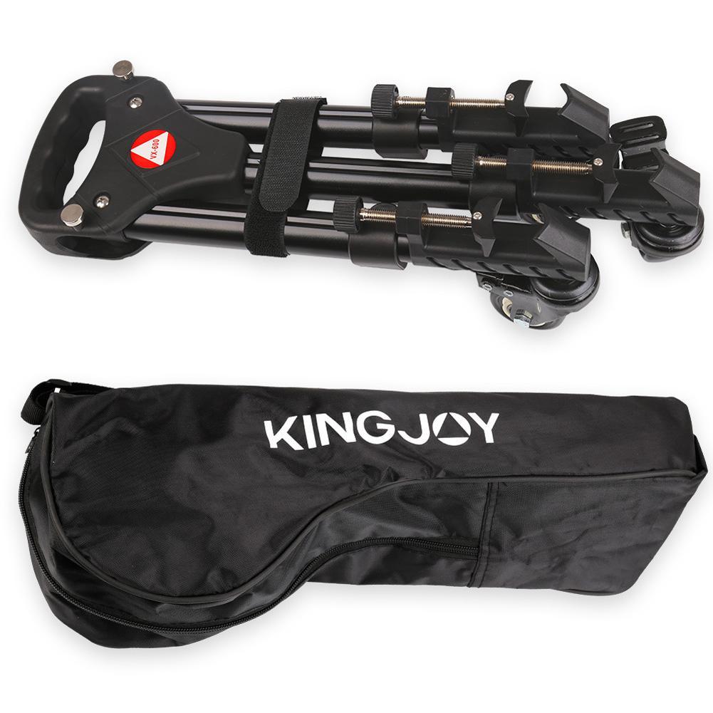 Voor Kingjoy Vx-600 Metalen Drie-Wiel Statief Wielen Met Katrol Base Camera Video Houder Voor Professionele Fotografie Apparatuur