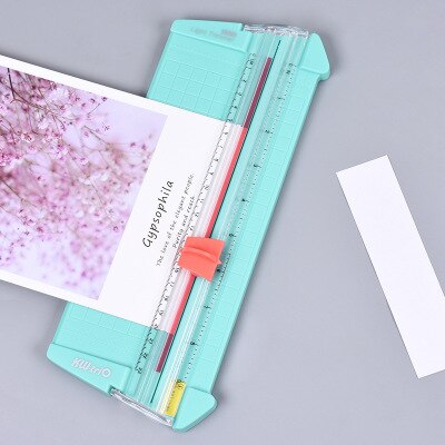 A4 Paper Cutter Portable Rotary Paper Trimmer DIY Scrapbooking For Photo Paper Cutting Mat Machine Paper Craft Office Supplies: sky blue