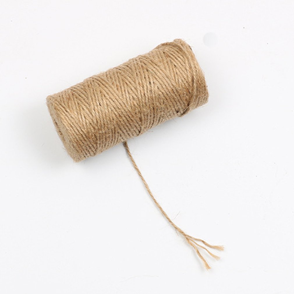 Jute garn rustikt reb jute 100m naturlig sisal 2mm wrap bryllup dekoration håndværk snoet reb snor snor begivenhed festartikler
