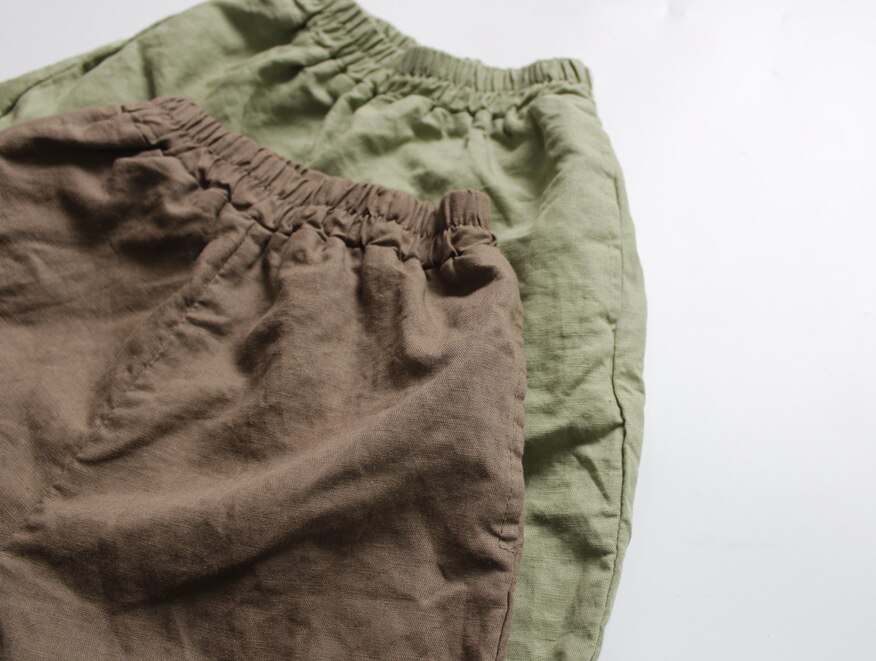 Zomer Baby Jongens Linnen Katoen Kalf-Lengte Broek Koreaanse Stijl Kinderkleding Pure Kleur Losse Kinderen Casual Broek