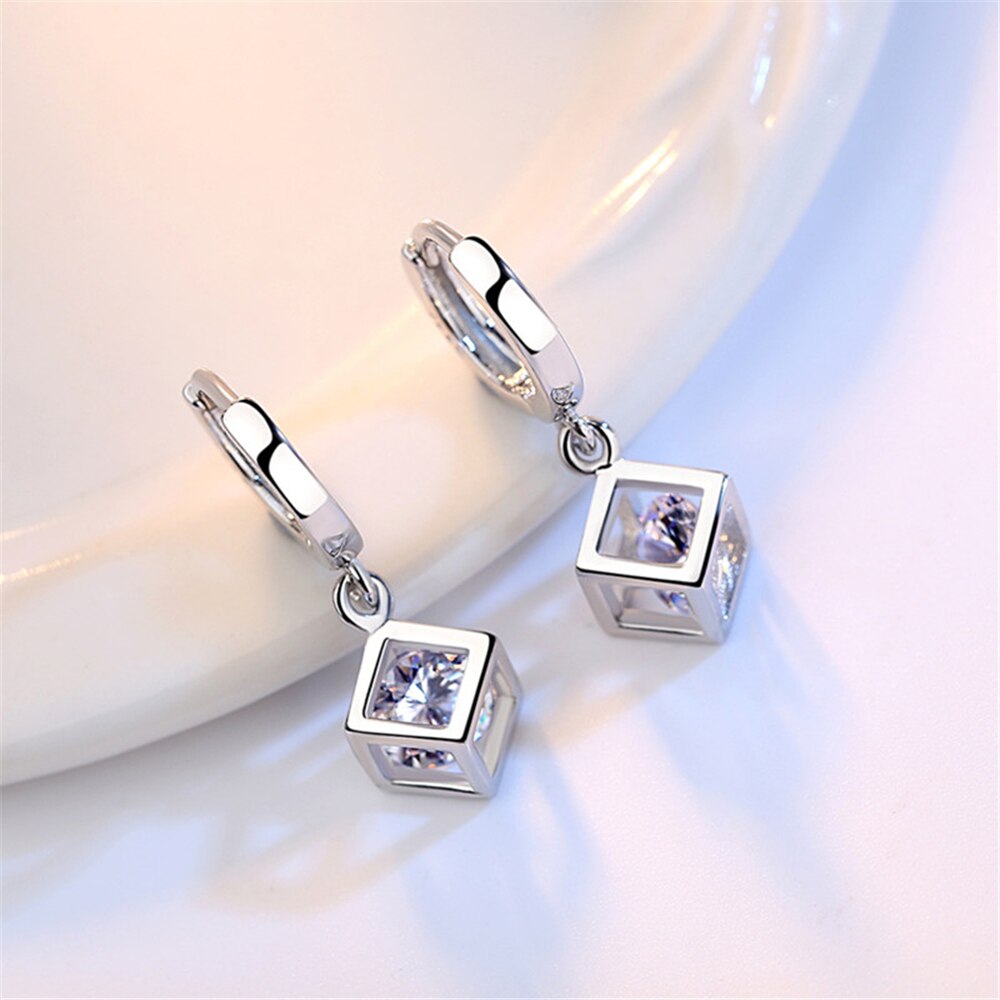 NEHZY 925 sterling silber schmuck frau Damen Cube Liebe Fenster Guifang Oxidiert Zirkon Concise Mädchen Nette