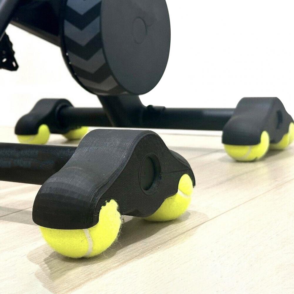 4 Uds 8 pelotas de tenis almohadillas de pie para bicicleta Wahoo Kickr Core Fitness Bike Protector de suelo absorbente de golpes bolas basculantes
