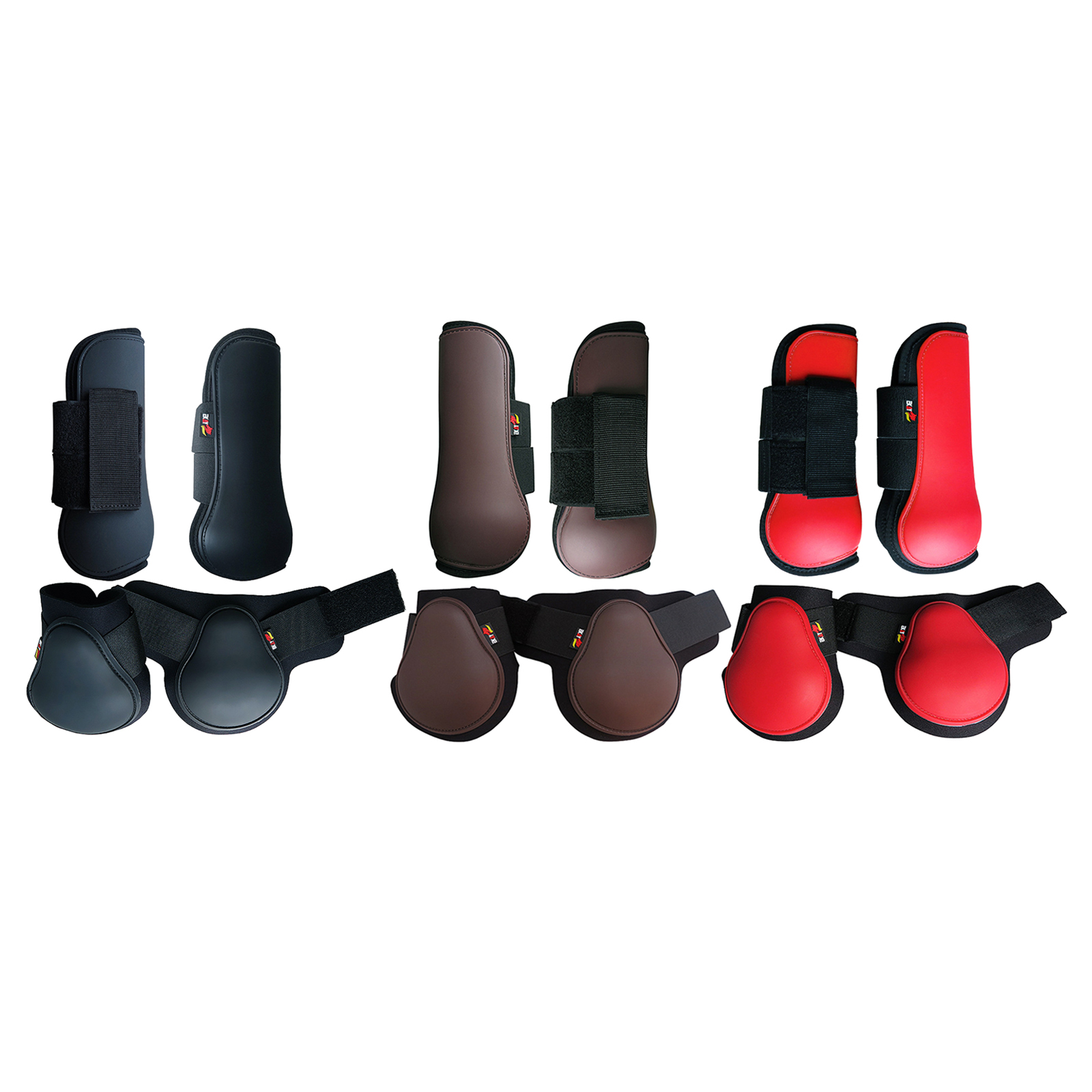 Set of 4 Adjustable Horse Leg Boots Set Equine Front Leg Guard Hind Boots Neoprene Horse Hock Protectors