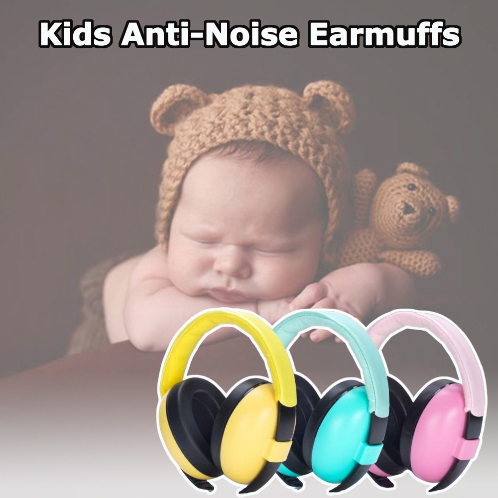 Baby Kids Ear Defenders Soundproof Anti-Noise Headphones Earmuffs For 0- 2 Years Baby Kids Noise Cancelling Headphones