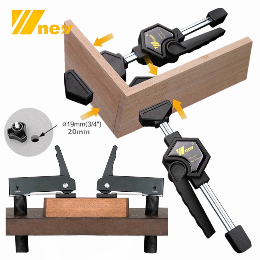 Workbench Dog Holes Quick Acting Hold Down Clamp Adjustable Fast Fixed Clip Fixture for Woodworking Benches 19/20MM Hole Tool