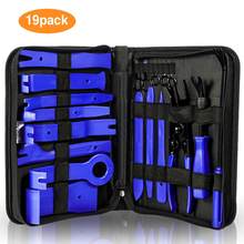 19pcs Car Audio Interior Disassembly Tools Trim Removal Tool Car Panel Door Audio Trim Removal Tool Kit Car Pry Removal Tools