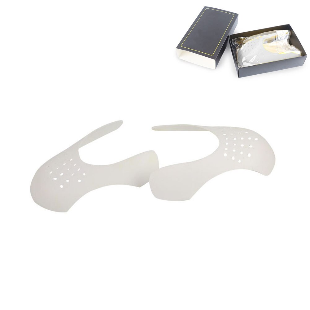 Civière de baskets pour chaussures légères et lavables, 1 paire, protection Anti-pli pour protéger les orteils: White L Carton Pack