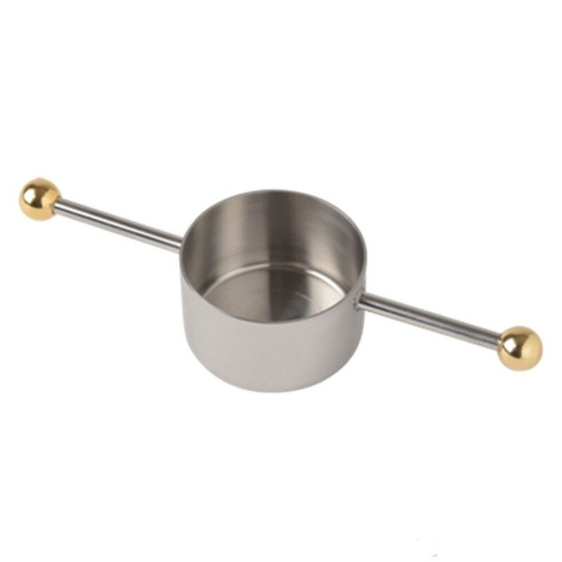 Rustfritt stål whisky vin målebeger 30ml presis jigger måleenhet cup: Default Title