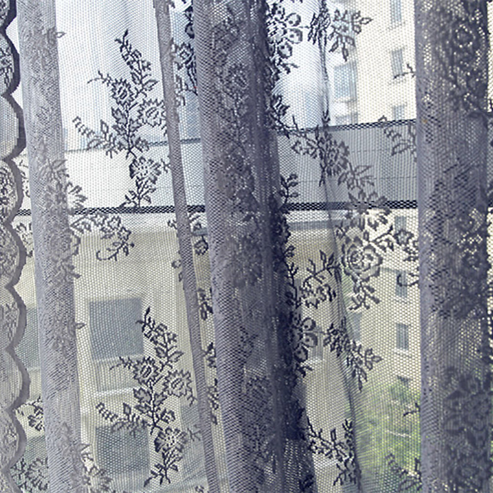 embroidered flower screens European-style voile Tulle Sheer for the bedroom living room curtains window curtains FD