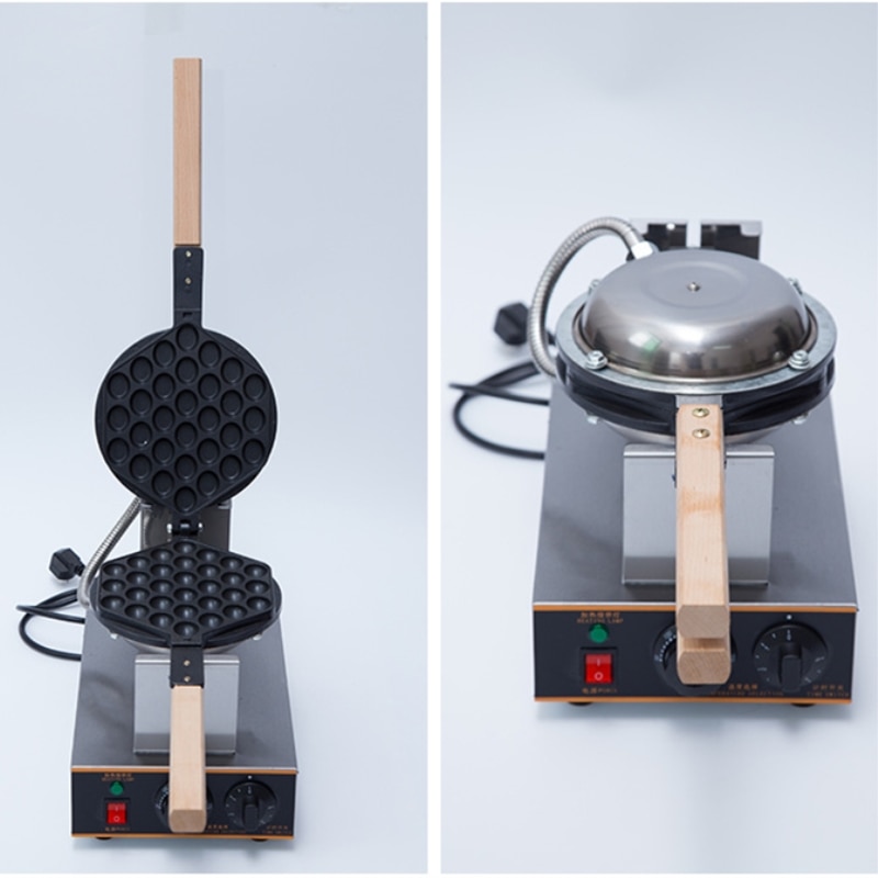 Máquina para hacer hojaldre de hierro Waffle de huevo china, eléctrica comercial, horno de masa semiesférica 220V/110V disponible