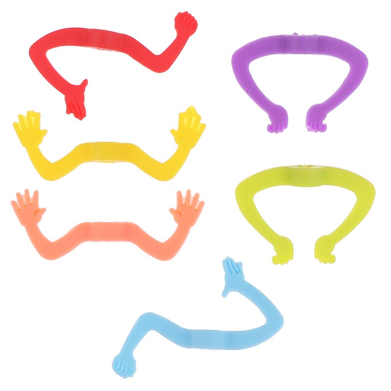 6 pièces Silicone Charade mains forme vin verre marqueur boire tasse Identifier signe de tasse pour Cocktails Champagne (couleur aléatoire)