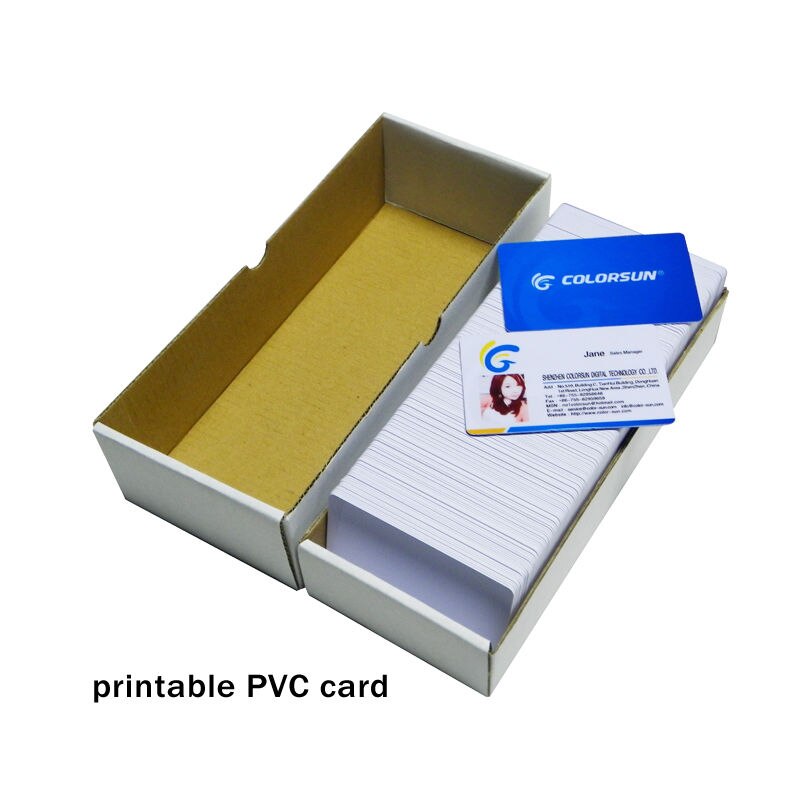 50 x cr80 .30 mil grafisk blank hvid pvc kreditkort id printer forseglet