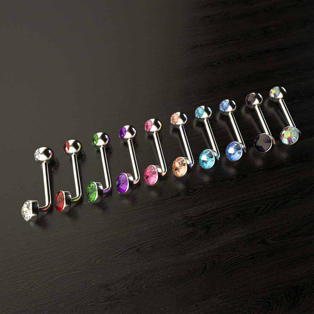 1PC Titanium Christina Vertical Hood Piercings Round Lip Belly Navel Rings Sexy Shinny Vagina Genital VCH Eyebrow Body Jewelry